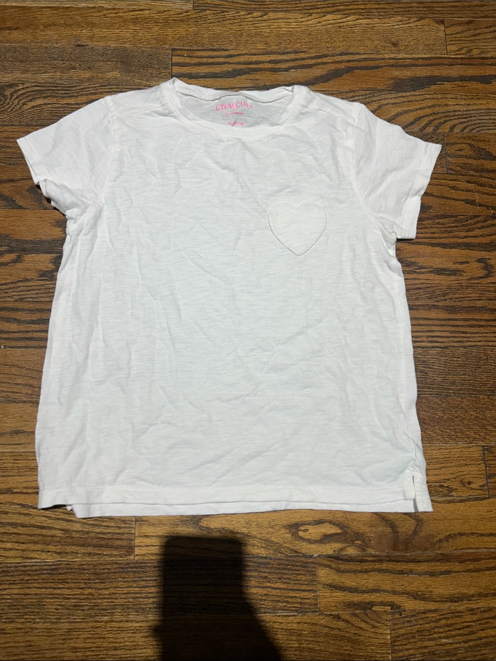 Crewcuts White Heart Pocket Short Sleeve Tee